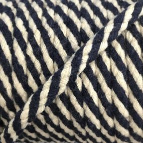 Bombažna vrvica 5 mm dark blue ecru