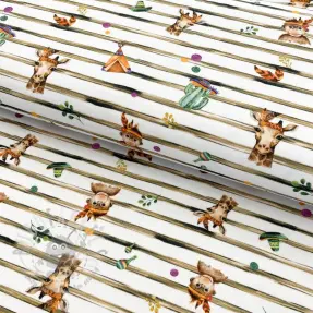 Jersey Snoozy fabrics Indian zoo digital print II. klasa