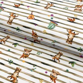Pletivo Snoozy fabrics Indian zoo digital print II. klasa