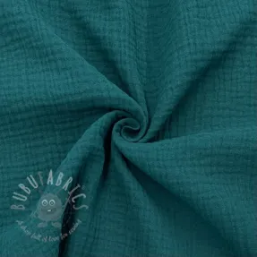 Tetra Tkanina/Muslin dark cyan ORGANIC