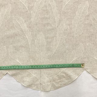 Viskoza s lanom natural Leaves border