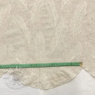 Viskoza s lanom natural Leaves border