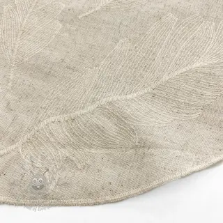 Viskoza s lanom natural Leaves border