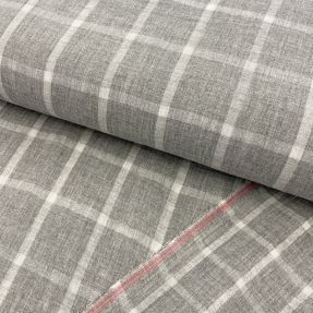 Tetra Tkanina/Muslin Double sided Checks light grey melange
