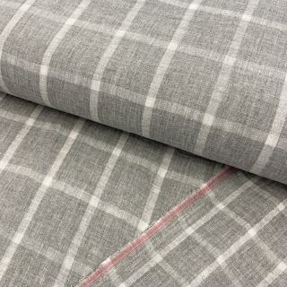 Tetra Tkanina/Muslin Double sided Checks light grey melange