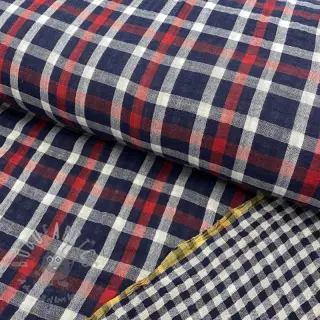 Tetra Tkanina/Muslin Double sided Checks navy
