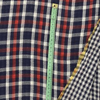Tetra Tkanina/Muslin Double sided Checks navy