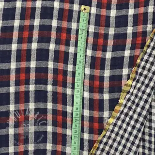 Tetra Tkanina/Muslin Double sided Checks navy