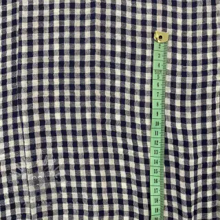 Tetra Tkanina/Muslin Double sided Checks navy