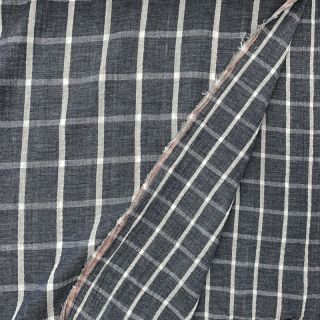 Tetra Tkanina/Muslin Double sided Checks navy melange