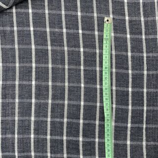 Tetra Tkanina/Muslin Double sided Checks navy melange