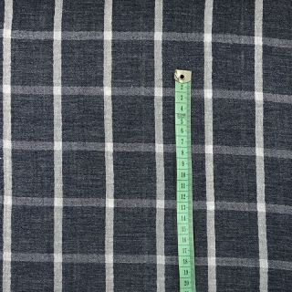 Tetra Tkanina/Muslin Double sided Checks navy melange