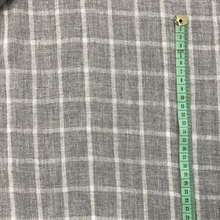 Tetra Tkanina/Muslin Double sided Checks light grey melange