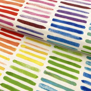 Dekorativna tkanina premium Colorful rainbow stripe