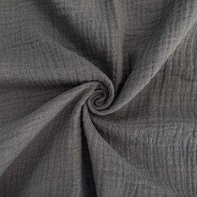 Dvoslojna gaza/muslin dark grey ORGANIC