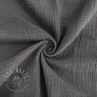 Tetra Tkanina/Muslin dark grey ORGANIC