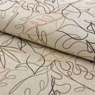 Dekorativna tkanina Linenlook Leaf line art