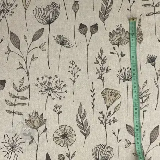 Dekorativna tkanina Linenlook Handdrawn flowers