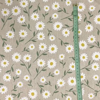 Dekorativna tkanina Linenlook Daisy sweet field