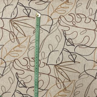 Dekorativna tkanina Linenlook Leaf line art
