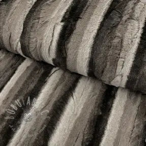Umjetno krzno Stripe dark brown