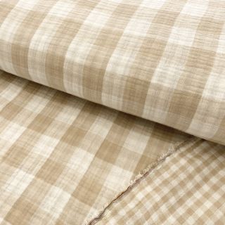 Dvostrana muslin CHECKS MINI beige