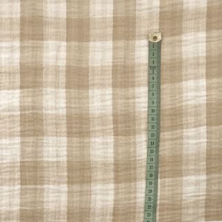 Dvostrana muslin CHECKS MINI beige