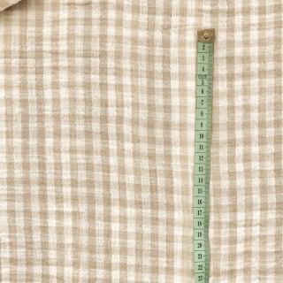 Dvostrana muslin CHECKS MINI beige