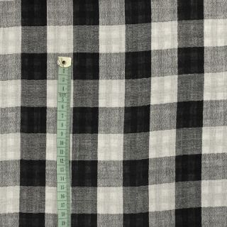 Dvojitá gázovina/mušelín Double sided CHECKS MINI black