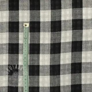 Tetra Tkanina/Muslin Double sided CHECKS MINI black