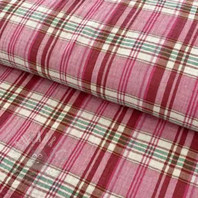 Tetra Tkanina/Muslin Double sided CHECKS pink