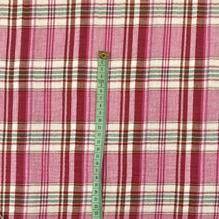 Dvostruka gaza/muslin Double sided CHECKS pink