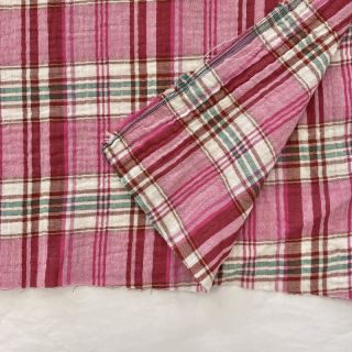 Dvostruka gaza/muslin Double sided CHECKS pink