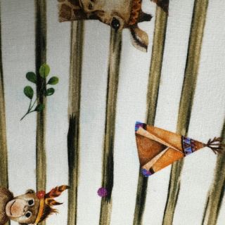 Jersey Snoozy fabrics Indian zoo digital print II. klasa