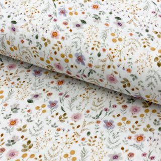 Tetra Tkanina/Muslin Lovely meadow white