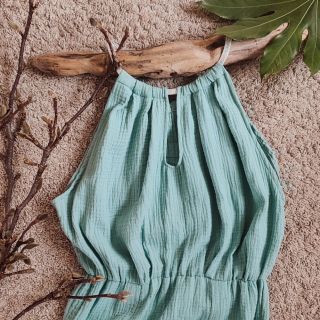 Tetra Tkanina/Muslin teal ORGANIC