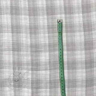 Tetra Tkanina/Muslin Double sided CHECKS MINI grey