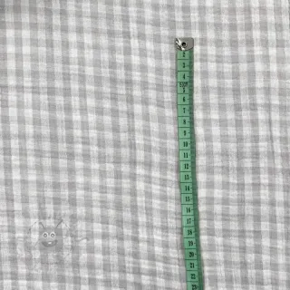 Tetra Tkanina/Muslin Double sided CHECKS MINI grey