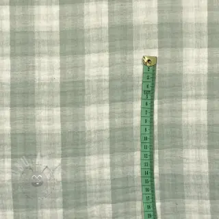 Tetra Tkanina/Muslin Double sided CHECKS MINI nile