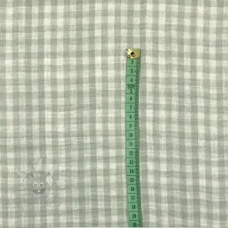 Tetra Tkanina/Muslin Double sided CHECKS MINI nile