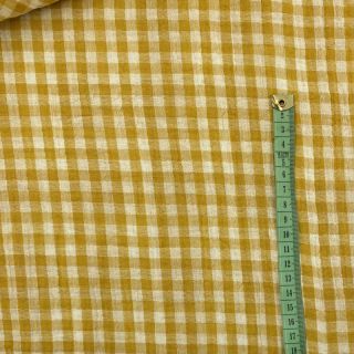 Tetra Tkanina/Muslin Double sided CHECKS MINI ochre