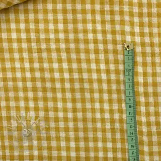 Tetra Tkanina/Muslin Double sided CHECKS MINI ochre