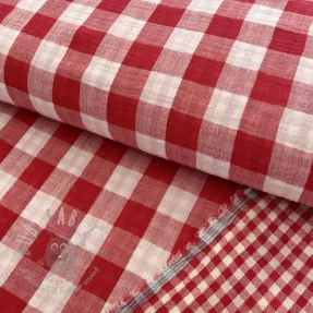 Tetra Tkanina/Muslin Double sided CHECKS MINI red
