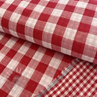 Tetra Tkanina/Muslin Double sided CHECKS MINI red