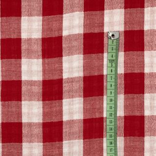 Dvostruka gaza/muslin Double sided CHECKS MINI red