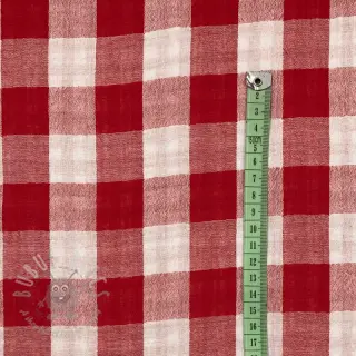 Tetra Tkanina/Muslin Double sided CHECKS MINI red