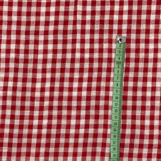 Dvostruka gaza/muslin Double sided CHECKS MINI red