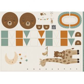Dekorativna tkanina Kids room deco PANEL linenlook digital print