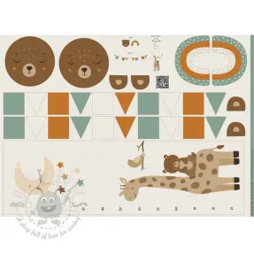 Dekorativna tkanina Kids room deco PANEL linenlook digital print