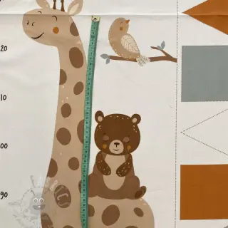 Dekorativna tkanina Kids room deco PANEL linenlook digital print